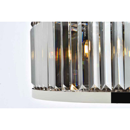 Elegant Urban Classic Chandelier - Polished Nickel/Silver, L 43.5" (1233G43PN-SS-RC)