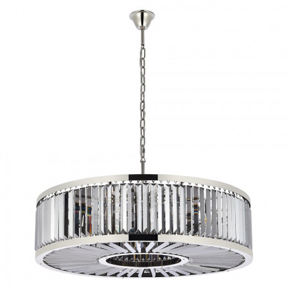 Elegant Urban Classic Chandelier - Polished Nickel/Silver, L 43.5" (1233G43PN-SS-RC)