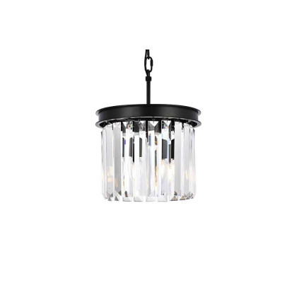 Elegant Urban Classic Pendant - Matte Black, L 12" (1238D12MB-RC)