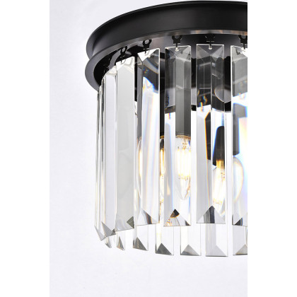 Elegant Urban Classic Pendant - Matte Black, L 12" (1238D12MB-RC)