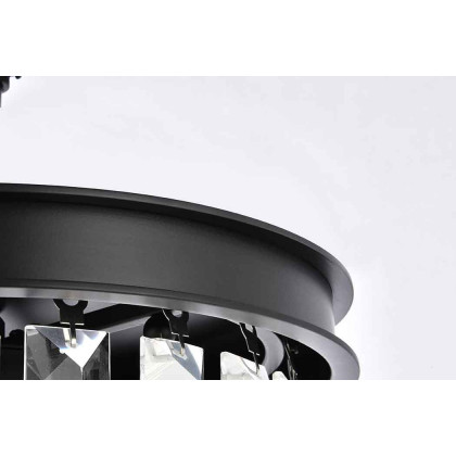 Elegant Urban Classic Pendant - Matte Black, L 12" (1238D12MB-RC)