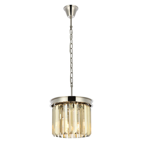 Elegant Urban Classic Pendant - Polished Nickel/Gold, L 12" (1238D12PN-GT-RC)