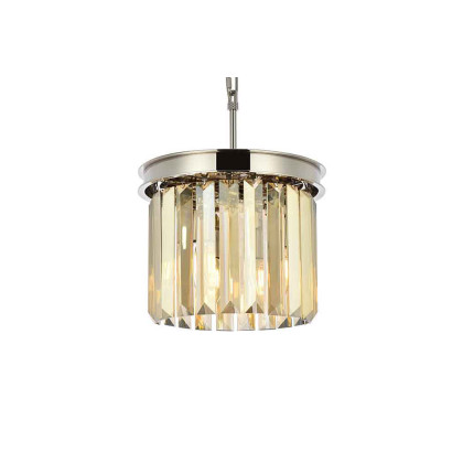 Elegant Urban Classic Pendant - Polished Nickel/Gold, L 12" (1238D12PN-GT-RC)