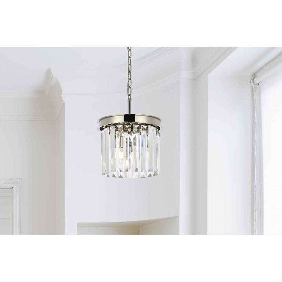 Elegant Urban Classic Pendant - Polished Nickel, L 12" (1238D12PN-RC)