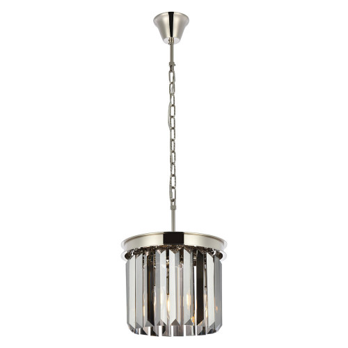 Elegant Urban Classic Pendant - Polished Nickel/Silver, L 12" (1238D12PN-SS-RC)