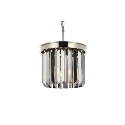 Elegant Urban Classic Pendant - Polished Nickel/Silver, L 12" (1238D12PN-SS-RC)