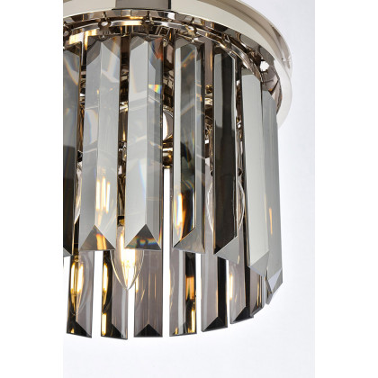 Elegant Urban Classic Pendant - Polished Nickel/Silver, L 12" (1238D12PN-SS-RC)