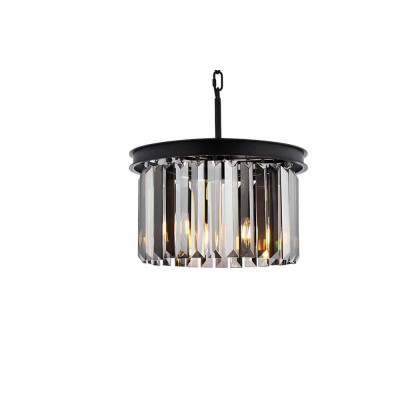 Elegant Urban Classic Pendant - Matte Black/Silver, L 16" (1238D16MB-SS-RC)