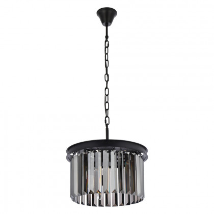 Elegant Urban Classic Pendant - Matte Black/Silver, L 16" (1238D16MB-SS-RC)