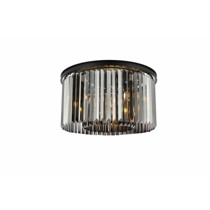 Elegant Urban Classic Pendant - Matte Black/Silver, L 16" (1238D16MB-SS-RC)