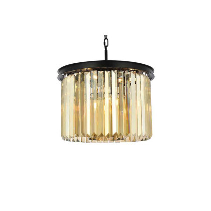 Elegant Urban Classic Pendant - Matte Black/Gold, L 20" (1238D20MB-GT-RC)