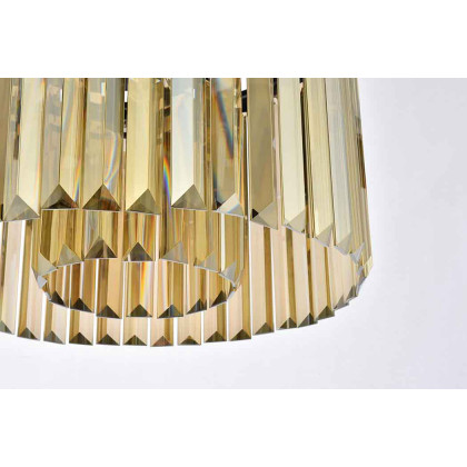 Elegant Urban Classic Pendant - Matte Black/Gold, L 20" (1238D20MB-GT-RC)