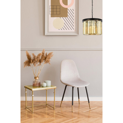Elegant Urban Classic Pendant - Matte Black/Gold, L 20" (1238D20MB-GT-RC)