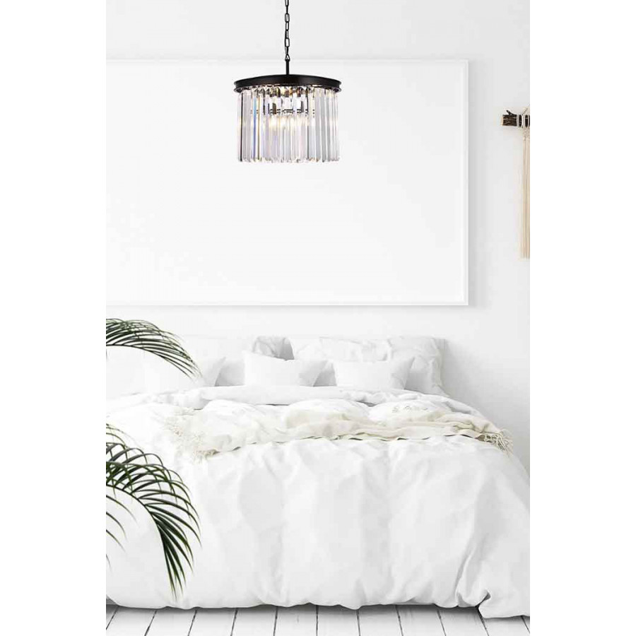 Elegant Urban Classic Pendant - Matte Black, L 20" (1238D20MB-RC)