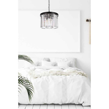 Elegant Urban Classic Pendant - Matte Black, L 20" (1238D20MB-RC)