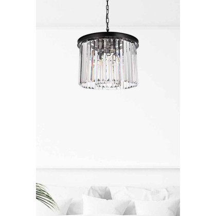 Elegant Urban Classic Pendant - Matte Black, L 20" (1238D20MB-RC)