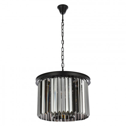 Elegant Urban Classic Pendant - Matte Black/Silver, L 20" (1238D20MB-SS-RC)