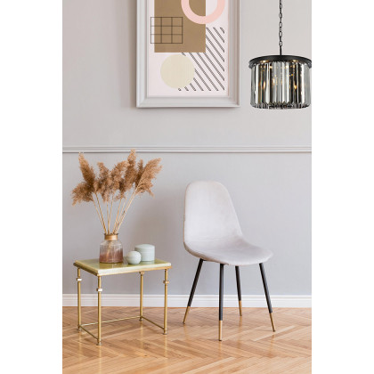 Elegant Urban Classic Pendant - Matte Black/Silver, L 20" (1238D20MB-SS-RC)