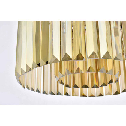 Elegant Urban Classic Pendant - Polished Nickel/Gold, L 20" (1238D20PN-GT-RC)
