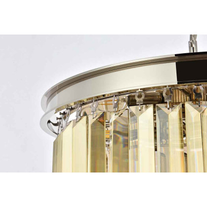 Elegant Urban Classic Pendant - Polished Nickel/Gold, L 20" (1238D20PN-GT-RC)