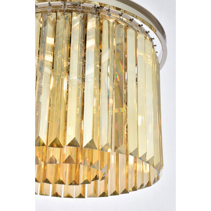 Elegant Urban Classic Pendant - Polished Nickel/Gold, L 20" (1238D20PN-GT-RC)