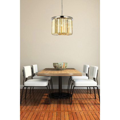 Elegant Urban Classic Pendant - Polished Nickel/Gold, L 20" (1238D20PN-GT-RC)