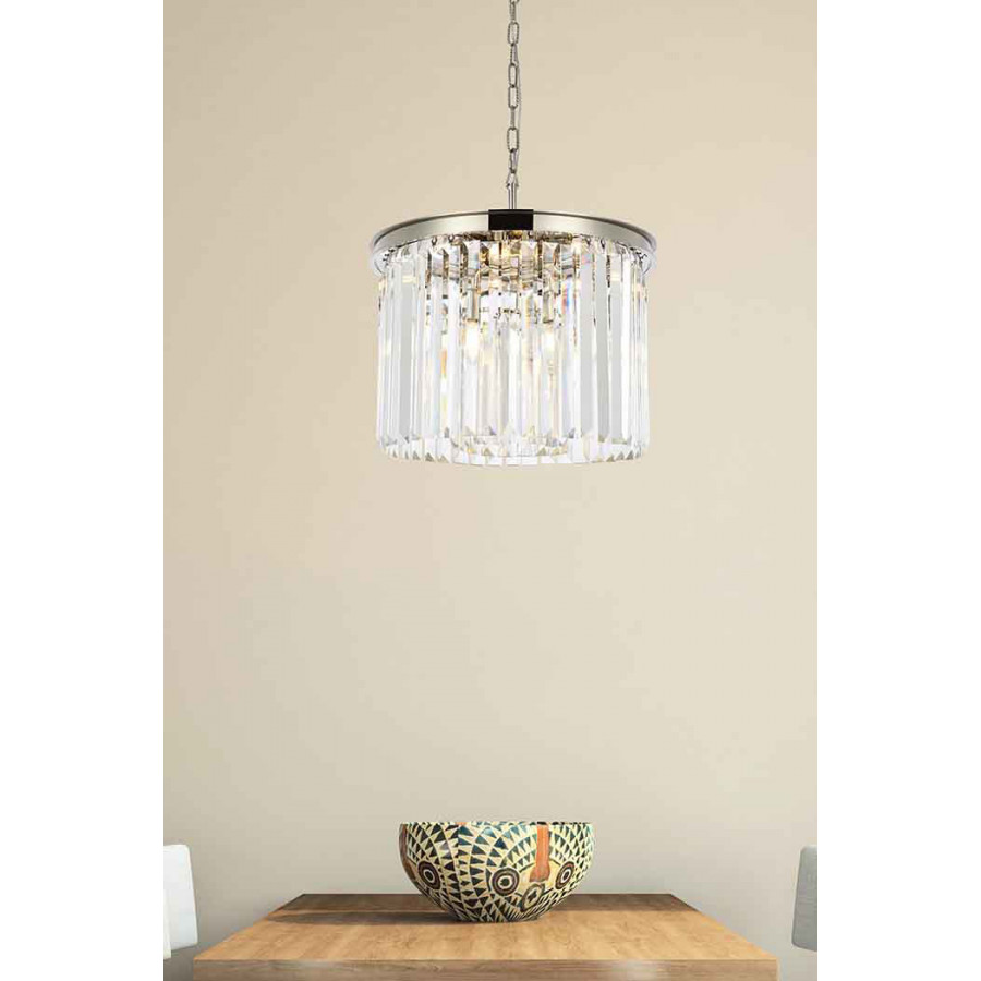Elegant Urban Classic Pendant - Polished Nickel, L 20" (1238D20PN-RC)