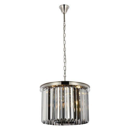 Elegant Urban Classic Pendant - Polished Nickel/Silver, L 20" (1238D20PN-SS-RC)