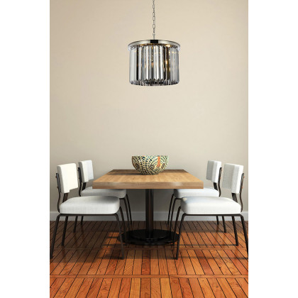Elegant Urban Classic Pendant - Polished Nickel/Silver, L 20" (1238D20PN-SS-RC)