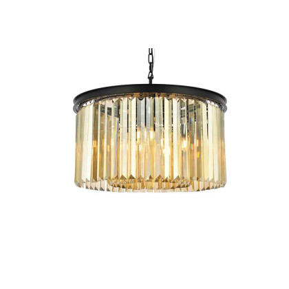 Elegant Urban Classic Pendant - Matte Black/Gold, L 26" (1238D26MB-GT-RC)
