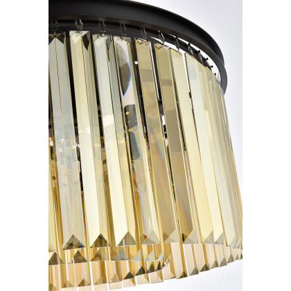 Elegant Urban Classic Pendant - Matte Black/Gold, L 26" (1238D26MB-GT-RC)