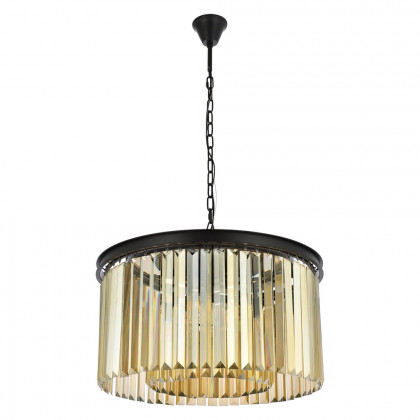 Elegant Urban Classic Pendant - Matte Black/Gold, L 26" (1238D26MB-GT-RC)