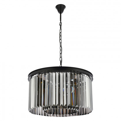 Elegant Urban Classic Pendant - Matte Black/Silver, L 26" (1238D26MB-SS-RC)
