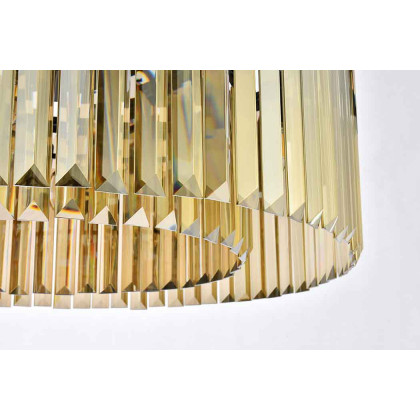 Elegant Urban Classic Pendant - Matte Black/Gold, L 31.5" (1238D31MB-GT-RC)