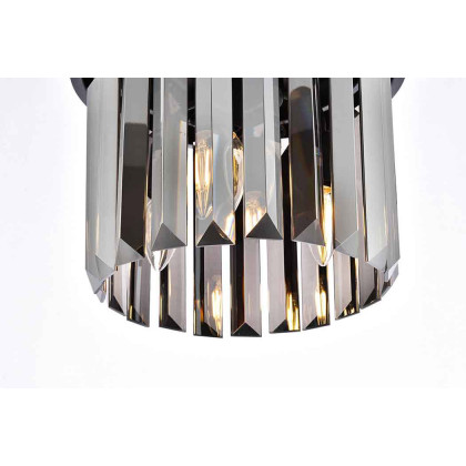 Elegant Urban Classic Flush Mount - Matte Black/Silver, L 12" (1238F12MB-SS-RC)
