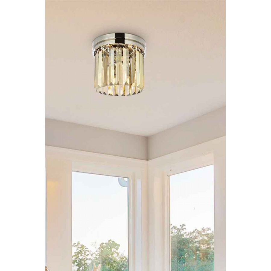 Elegant Urban Classic Flush Mount - Polished Nickel/Gold, L 12" (1238F12PN-GT-RC)