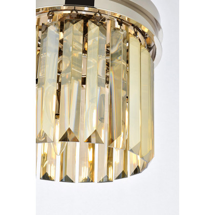 Elegant Urban Classic Flush Mount - Polished Nickel/Gold, L 12" (1238F12PN-GT-RC)