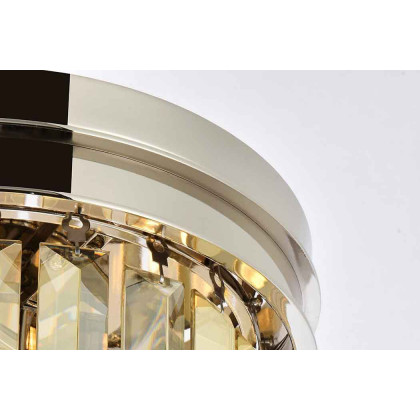Elegant Urban Classic Flush Mount - Polished Nickel/Gold, L 12" (1238F12PN-GT-RC)