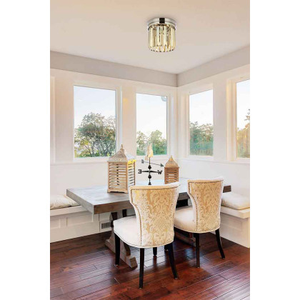 Elegant Urban Classic Flush Mount - Polished Nickel/Gold, L 12" (1238F12PN-GT-RC)