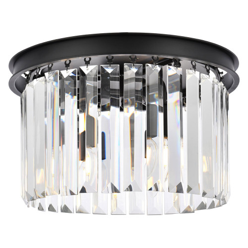 Elegant Urban Classic Flush Mount - Matte Black, L 16" (1238F16MB-RC)