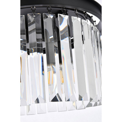 Elegant Urban Classic Flush Mount - Matte Black, L 16" (1238F16MB-RC)