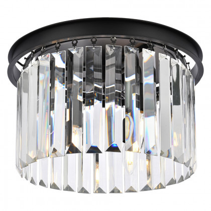 Elegant Urban Classic Flush Mount - Matte Black, L 16" (1238F16MB-RC)