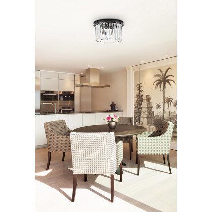 Elegant Urban Classic Flush Mount - Matte Black, L 16" (1238F16MB-RC)