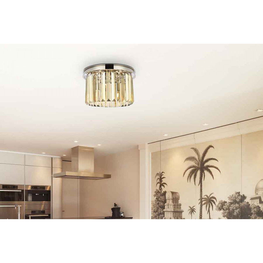 Elegant Urban Classic Flush Mount - Polished Nickel/Gold, L 16" (1238F16PN-GT-RC)