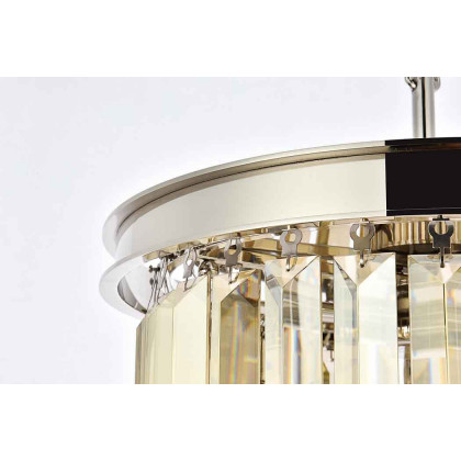 Elegant Urban Classic Flush Mount - Polished Nickel/Gold, L 16" (1238F16PN-GT-RC)