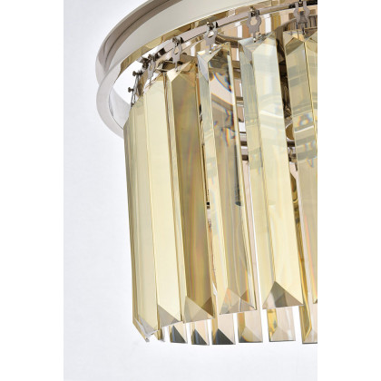 Elegant Urban Classic Flush Mount - Polished Nickel/Gold, L 16" (1238F16PN-GT-RC)