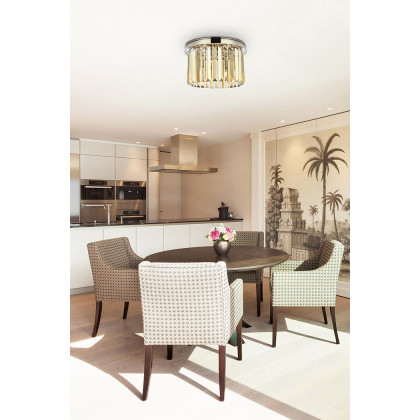 Elegant Urban Classic Flush Mount - Polished Nickel/Gold, L 16" (1238F16PN-GT-RC)