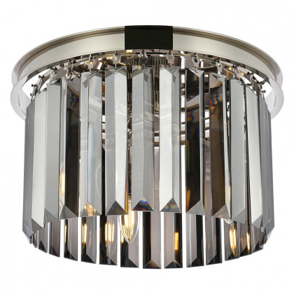 Elegant Urban Classic Flush Mount - Polished Nickel/Silver, L 16" (1238F16PN-SS-RC)