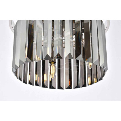 Elegant Urban Classic Flush Mount - Polished Nickel/Silver, L 16" (1238F16PN-SS-RC)