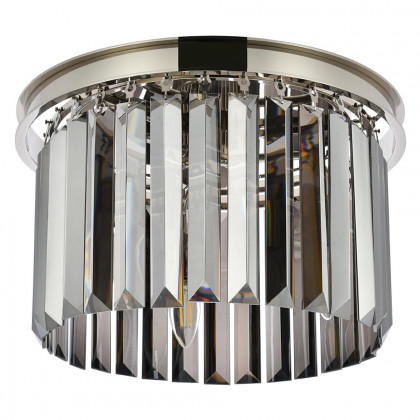 Elegant Urban Classic Flush Mount - Polished Nickel/Silver, L 16" (1238F16PN-SS-RC)